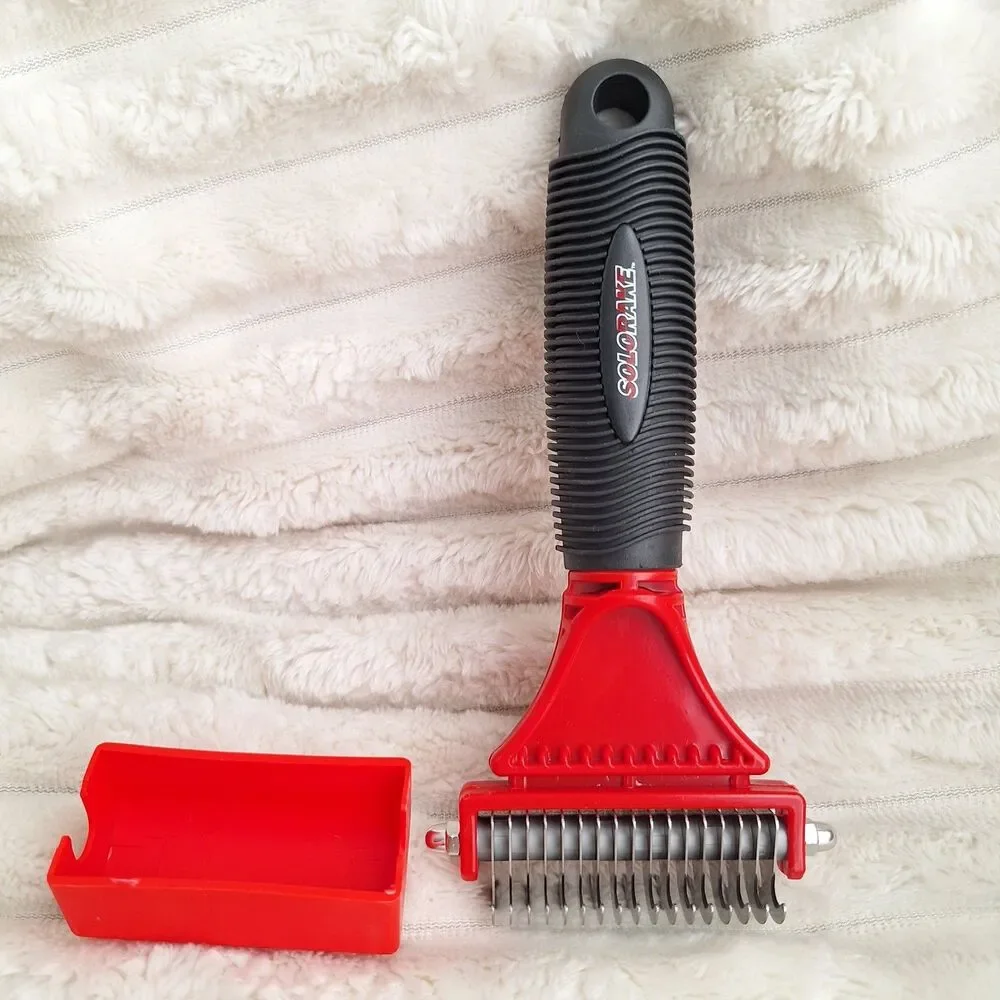 SOLORAKE Humane Groomer for Horses and Pets Grooming Rake Dog Cat Undercoat- New